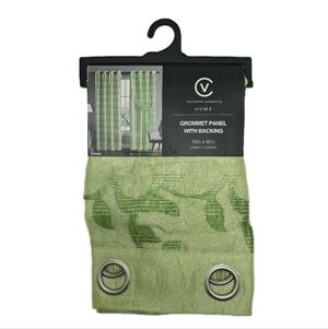 New Victoria Classics Alana 1 Grommet Curtain Panel Green 55" x 90" with Backing